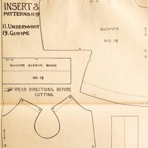 1913 Mary Frances Sewing Pattern Doll Underwaist Guimpe Jane Boyer Crafts DWSS11